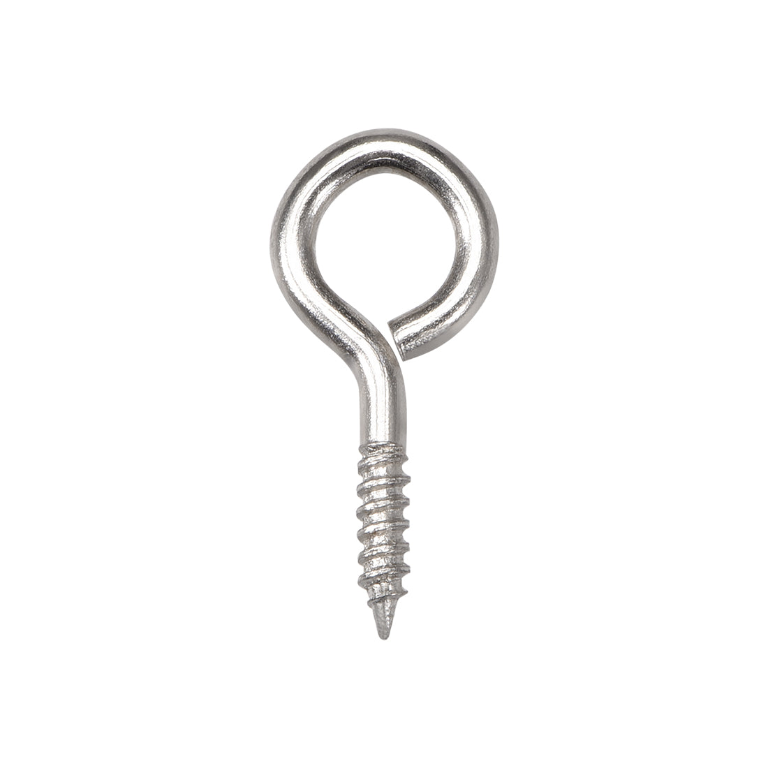 Uxcell 0.59 Small Screw Eye Hooks Self Tapping Screws Carbon Steel Golden  100Pcs 