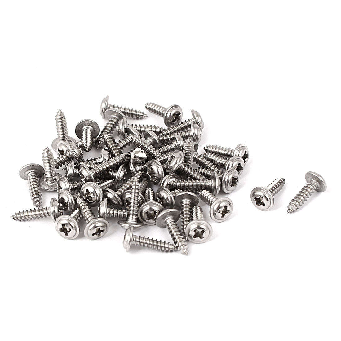 uxcell ST2x6mm White Screws Self Tapping Screws, 100pcs Pan Head Phillips  Wood Screws for Woodworking