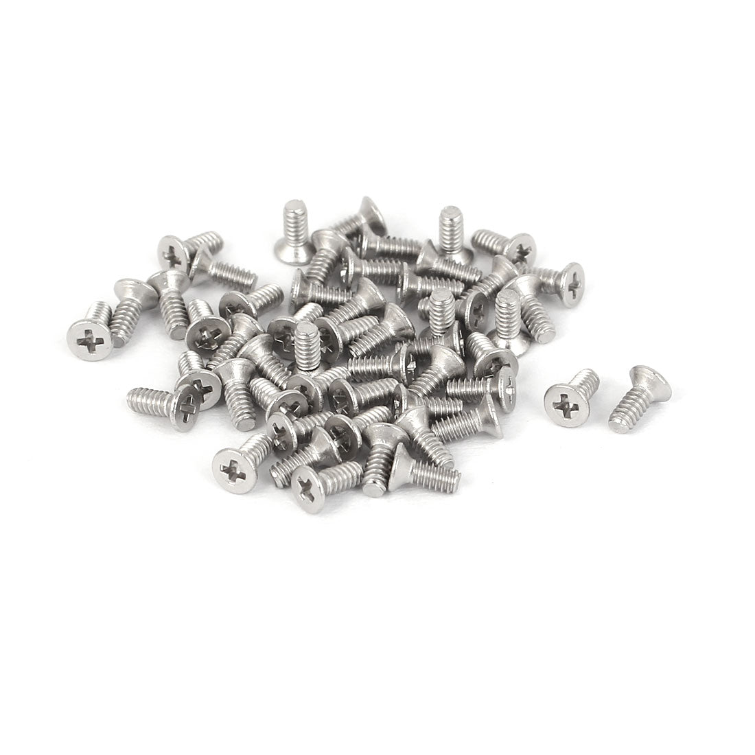 Tiny Screws Phillips Flat Head Carbon Steel Machine Screws, 500pcs - M1.4x3mm