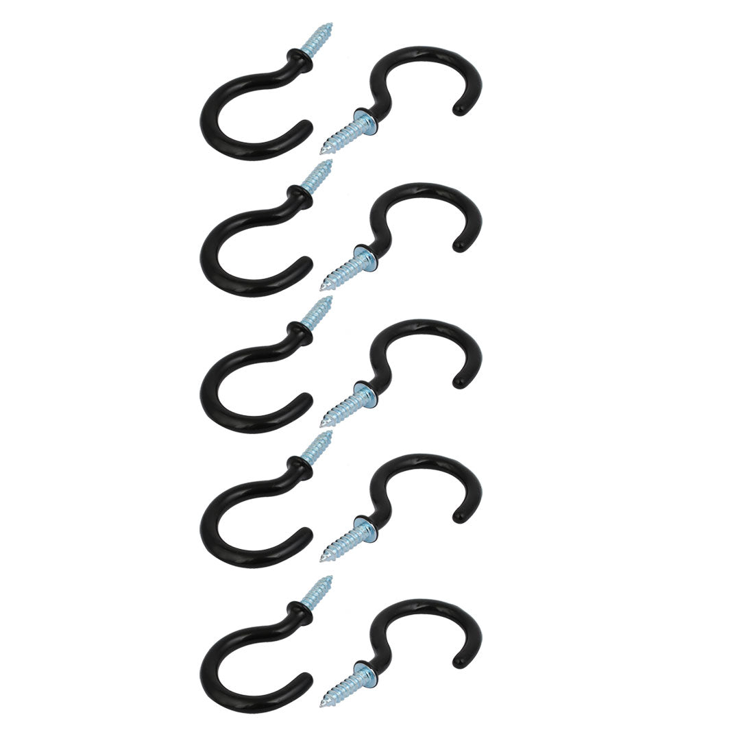 Uxcell 0.67 Small Screw Eye Hooks Self Tapping Screws Carbon