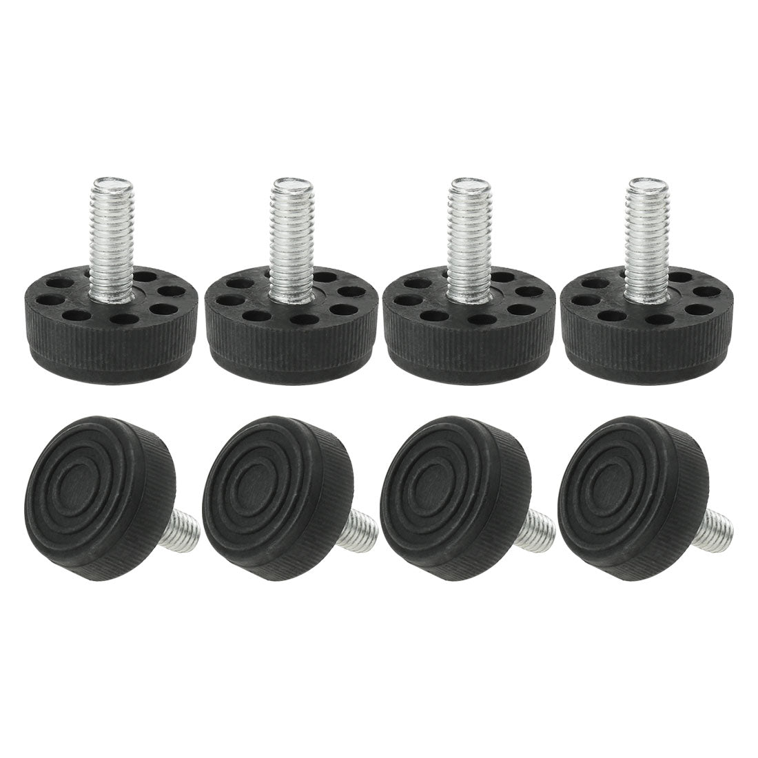 Home Office Adjustable Leveling Foot Glide Black Brass Tone 6mm Thread Dia  8pcs 