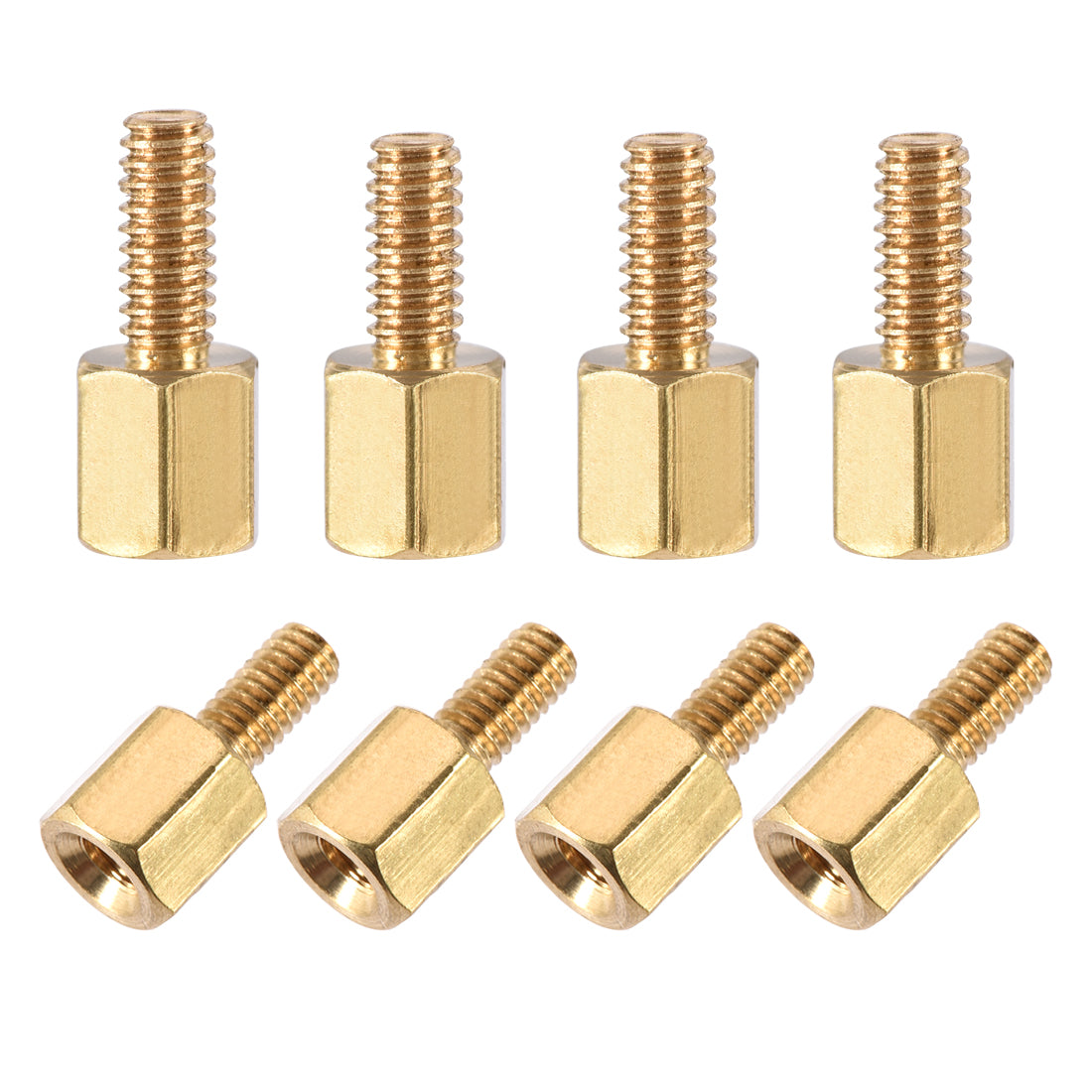 uxcell 20 PCS Hex Standoff Spacer M4 5+6mm Male Female Hexagonal Thread  Brass Spacer Standoff Screws Nuts Spacers Standoffs for PCB Motherboard
