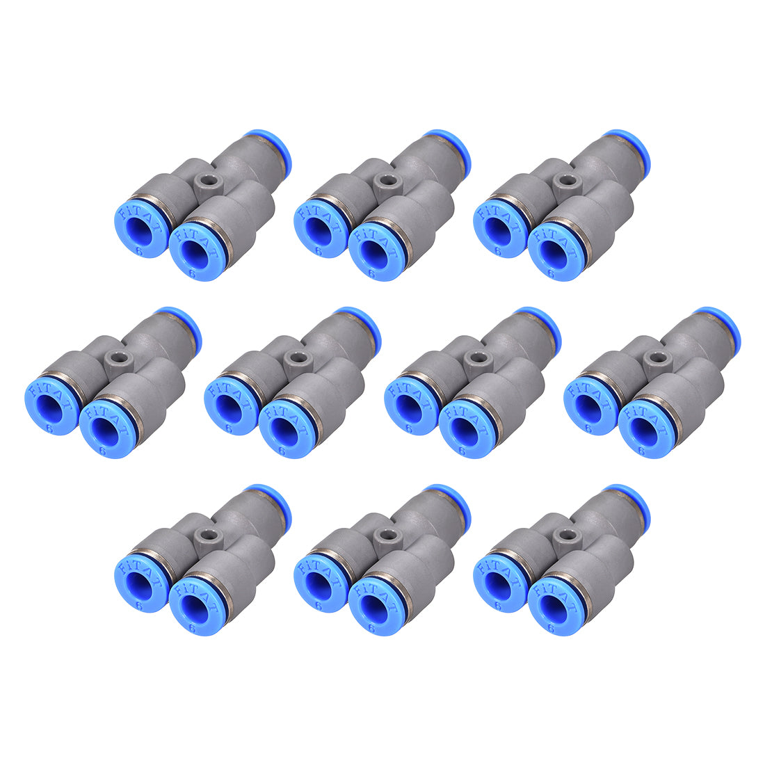 10Pcs Push to Connect Fittings Tube Connect 5/32“-15/64” Tube