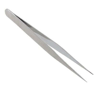 Harfington Uxcell TS-10 Silver Tone 12cm Length Pointy Tip Straight Tweezers