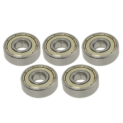 Harfington 5 Pcs Deep 8mm x 22mm x 7mm Groove Ball Wheel Bearings