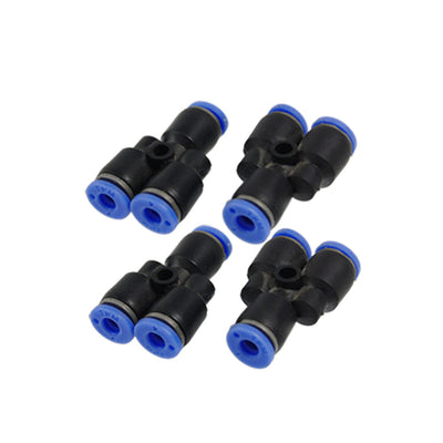 Harfington Uxcell 4 Pcs 4mm Y Union Tube Quick Connecting One Touch Fittings