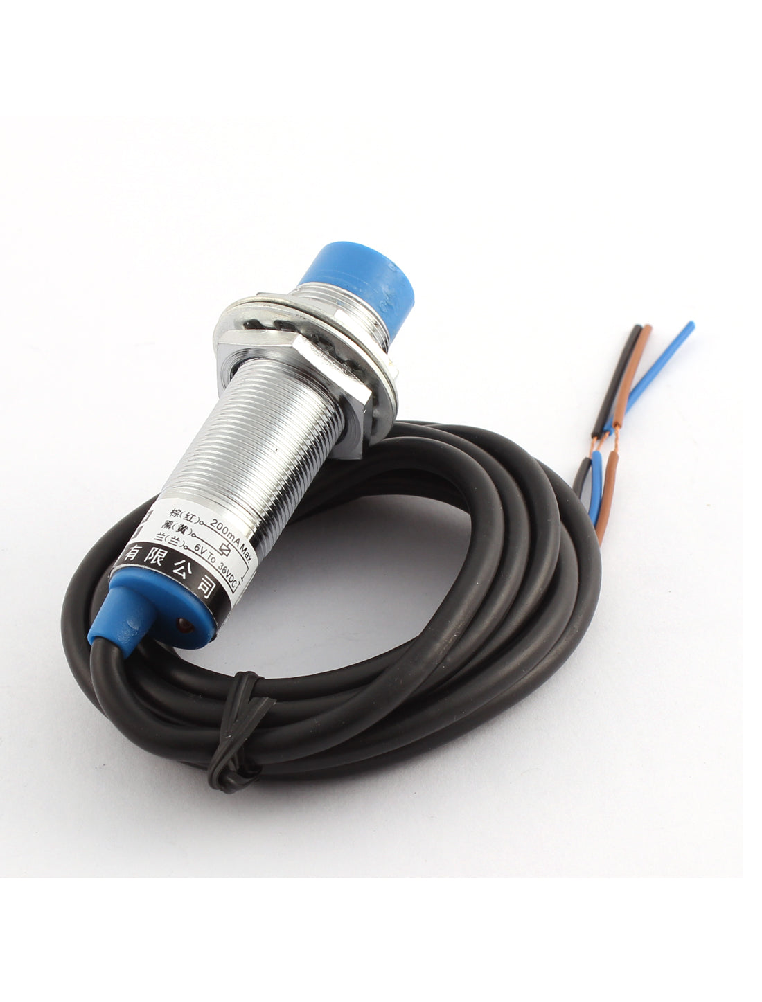 uxcell Uxcell DC 6-36V 200mA 3-Wire 8mm Tubular Approach Sensor Inductive Proximity NPN Switch NO LJ18A3-8-Z/BX