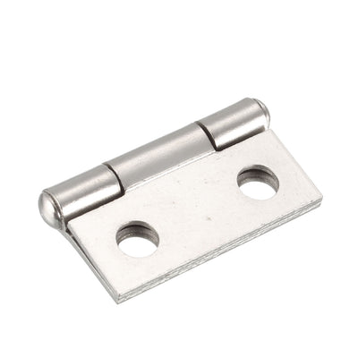 Harfington Uxcell 2 Pcs Gray Metal 1" Small Hinge for Cabinet Drawer