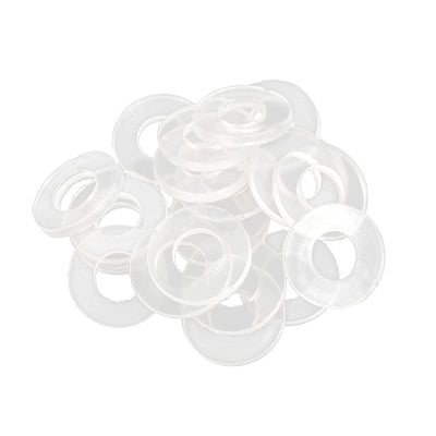 Harfington Uxcell 19mm OD 8.5mm ID mm Thickness Rubber Washer Gasket Seal Rings, Clear, Pack of 20
