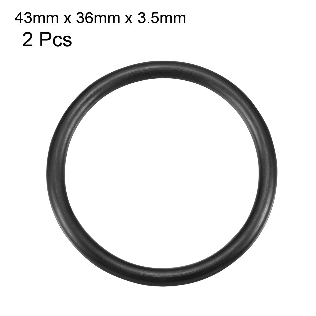 uxcell Uxcell Black 43mm External Diameter Rubber O-ring Oil Seal Sealing Ring 2 Pcs