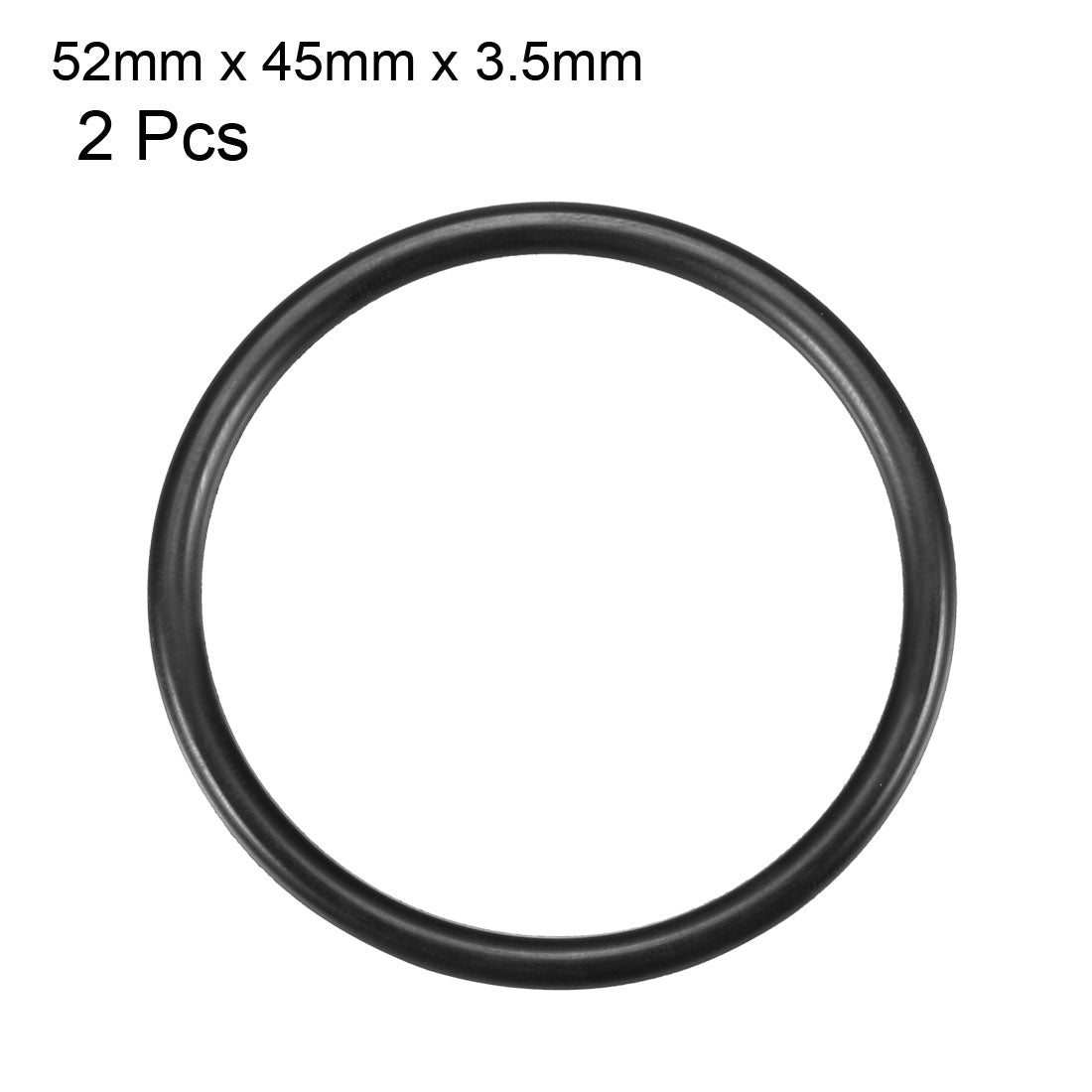 uxcell Uxcell Black 52mm External Diameter Rubber Oil Seal O Ring Gasket 2 Pcs