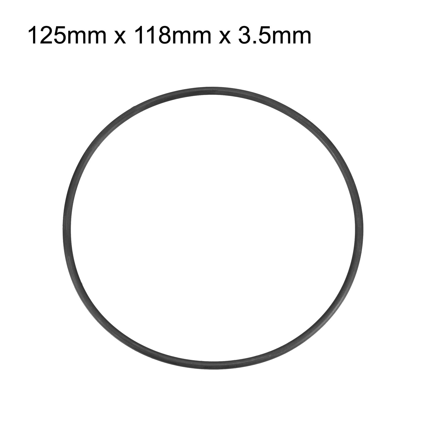 uxcell Uxcell Black 125 x 118 x 3.5mm Rubber O-ring Oil Seal Sealing Ring Gasket