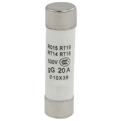 Harfington Uxcell RO15 10 x 38mm Cylinder Contact Cap Ceramic Fuses 500V 20A 20 Pcs