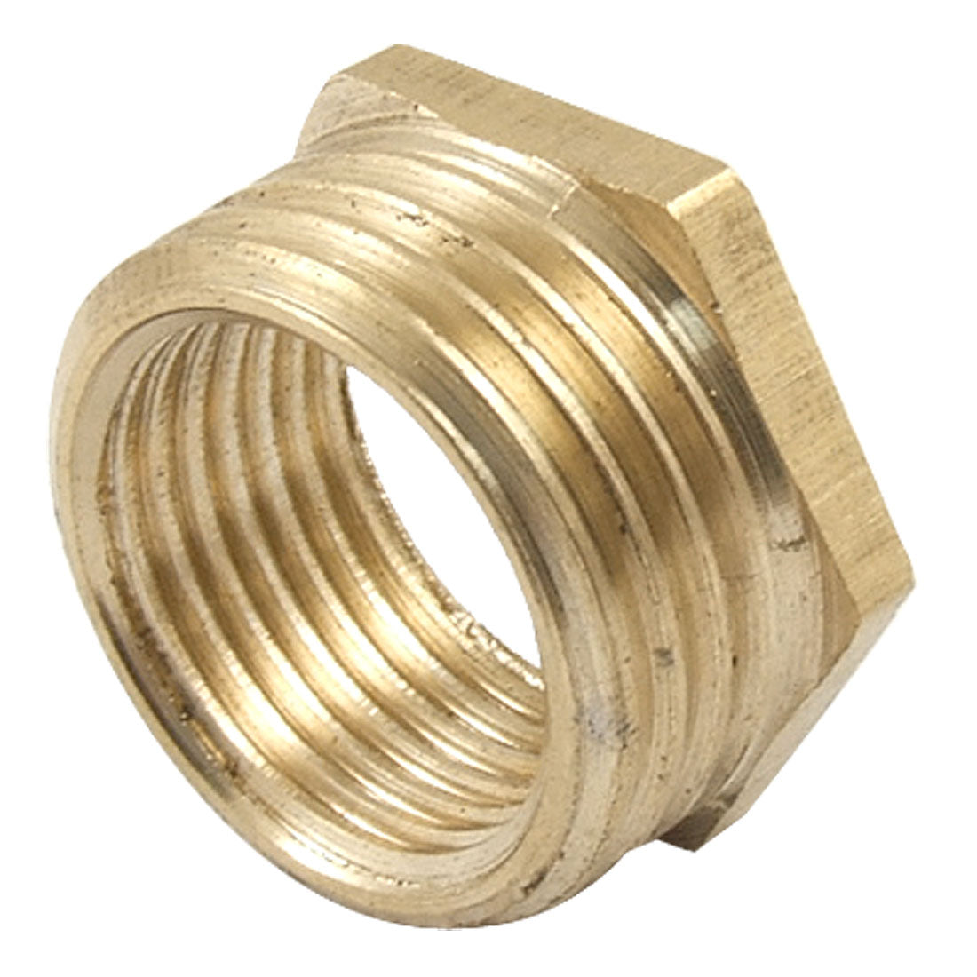 uxcell Uxcell Brass 20 x 15mm Thread Hex Bushing Pipe Reducer Connector