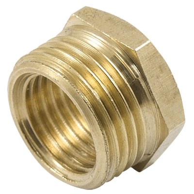 Harfington Uxcell 16mm Male to 12mm Female Brass Hex Head Bushing Pipe Fitting Adapter