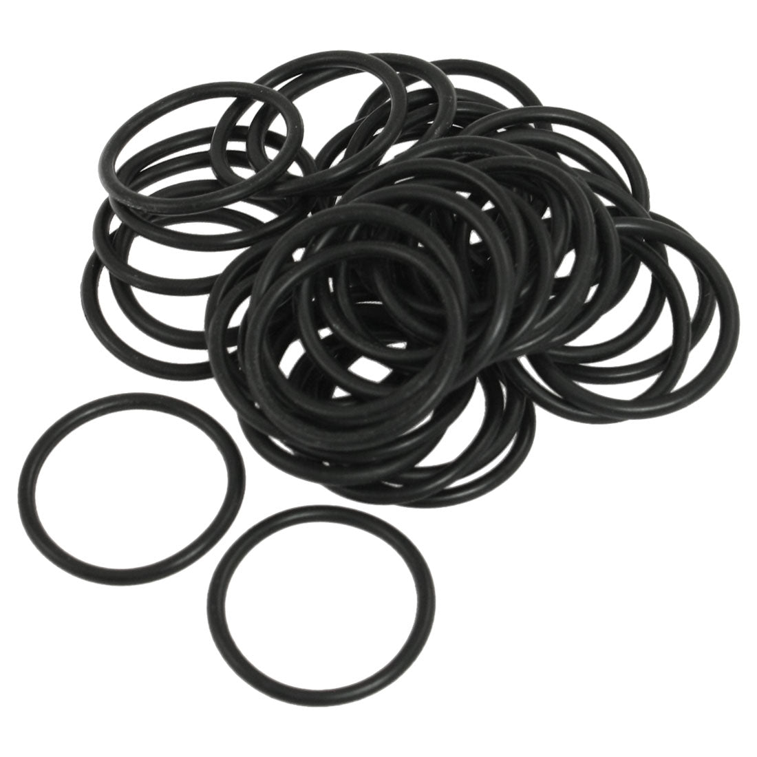 uxcell Uxcell 50 Pcs Black Nitrile Rubber O Ring Sealing Gaskets 30mm x 2.5mm