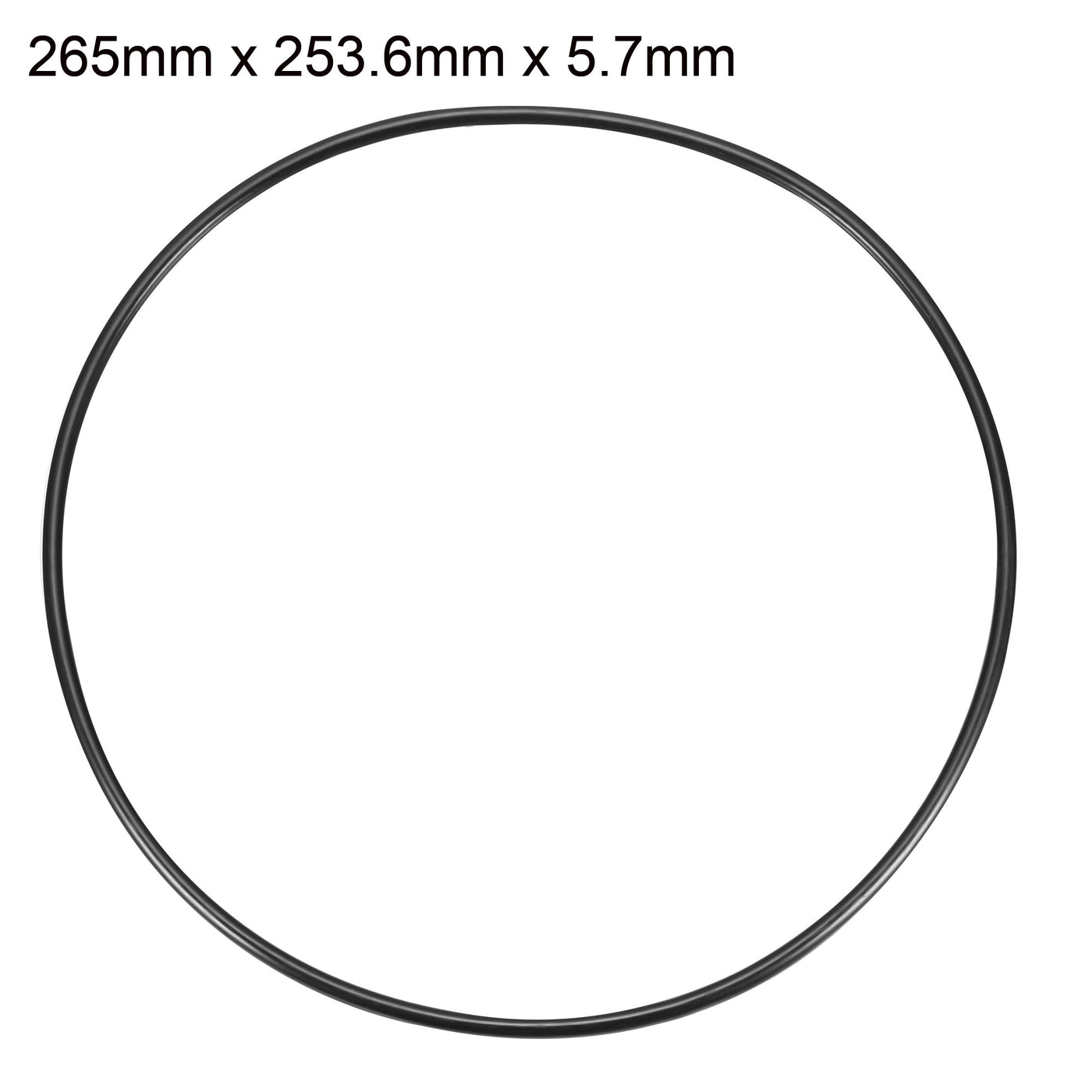 uxcell Uxcell 265mm x 5.7mm Black NBR Nitrile Rubber O Ring Washers Gaskets