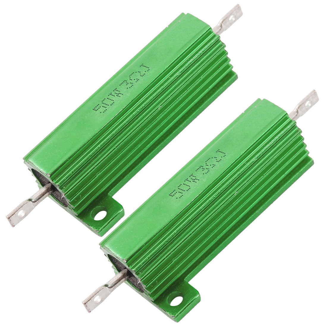 uxcell Uxcell 2 x Chassis Mounted 50W 3 Ohm 5% Aluminum Case Wirewound Resistors