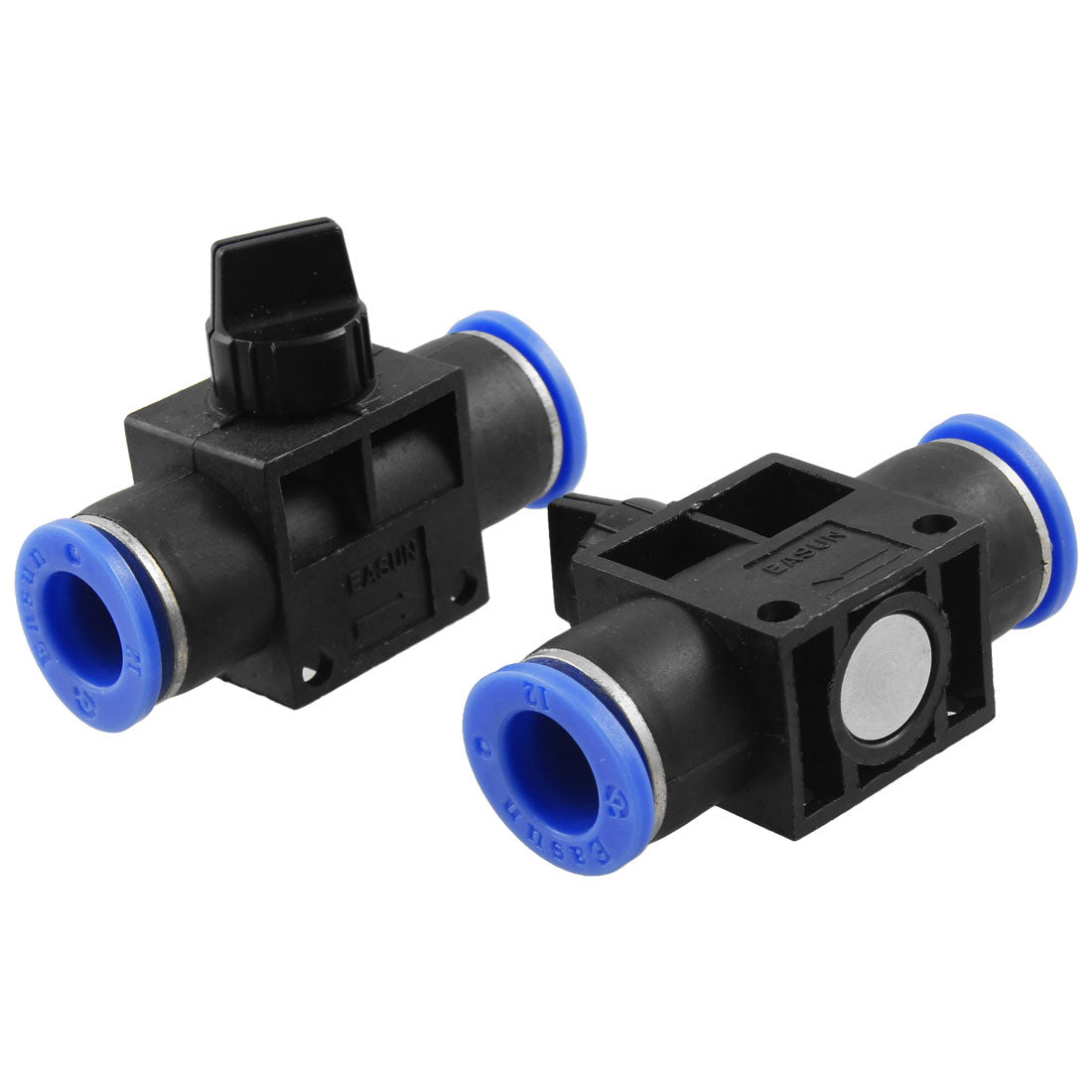 uxcell Uxcell 2 Pcs 12mm to 12mm One Touch Fitting Pneumatic Connector Hand Valve