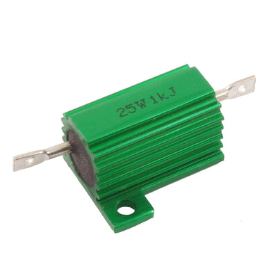 Harfington Uxcell 25W 1K Ohm Screw  Mounted Aluminum Clad Wirewound Resistor