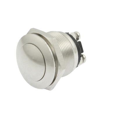 Harfington Uxcell AC 250V 5A OFF(ON) NO 19mm Metal Momentary Push Button Switch 2 Screw Terminals