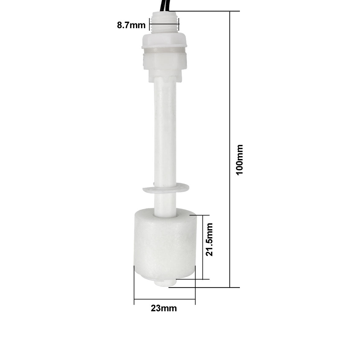 uxcell Uxcell Vertical Liquid Water Level Sensor PP Float Switch 13.9" Long Cable