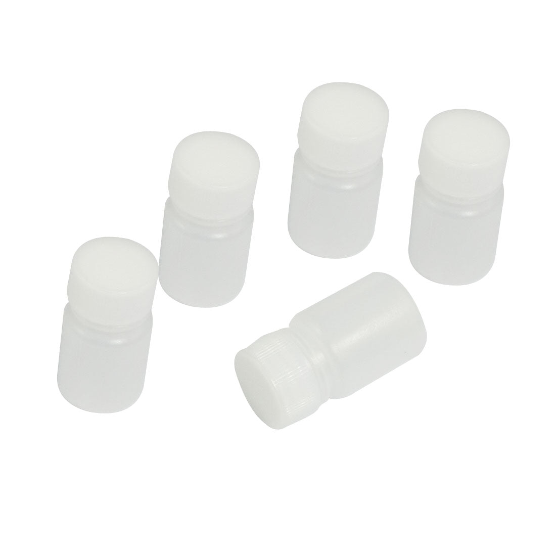 uxcell Uxcell 10ml Clear Plastic Cylinder Shaped Chemical Agent Bottle 5 Pcs