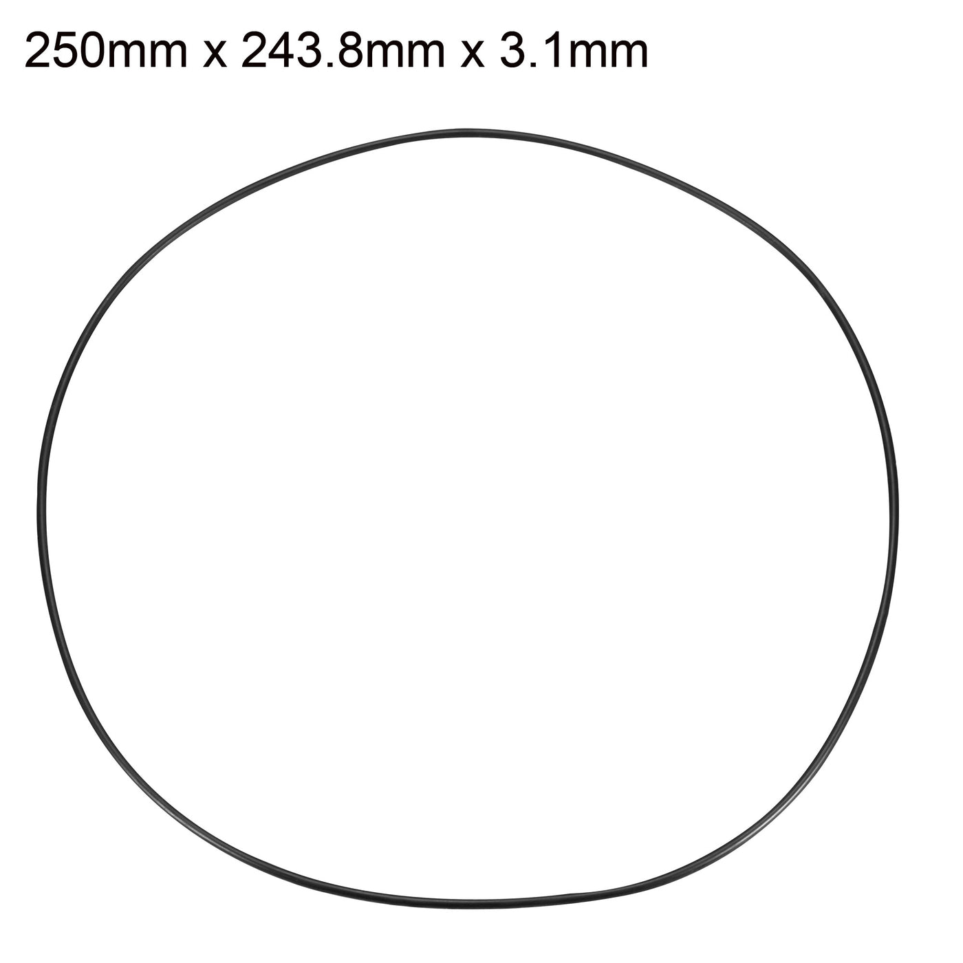uxcell Uxcell Industrial Rubber O Ring Oil Filter Sealing Gaskets 250mm x 3.1mm