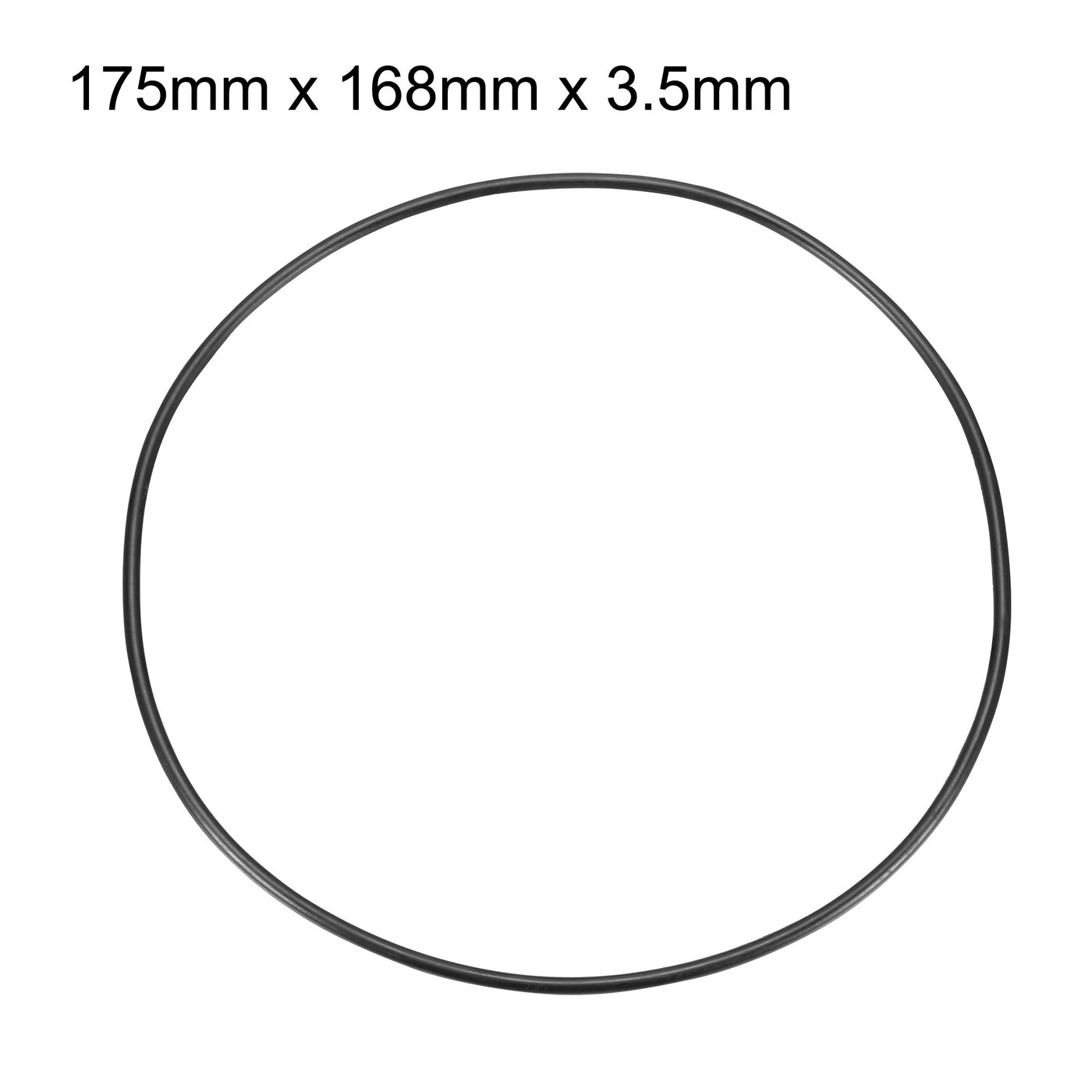 uxcell Uxcell Flexible Black Rubber Sealing Oil Filter O Rings Gaskets 175mm x 168mm x 3.5mm