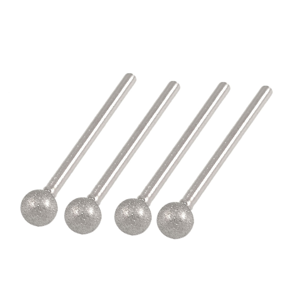 uxcell Uxcell 4pcs 3mm x 8mm Dia Spherical Head Diamond Bit Mounted Point