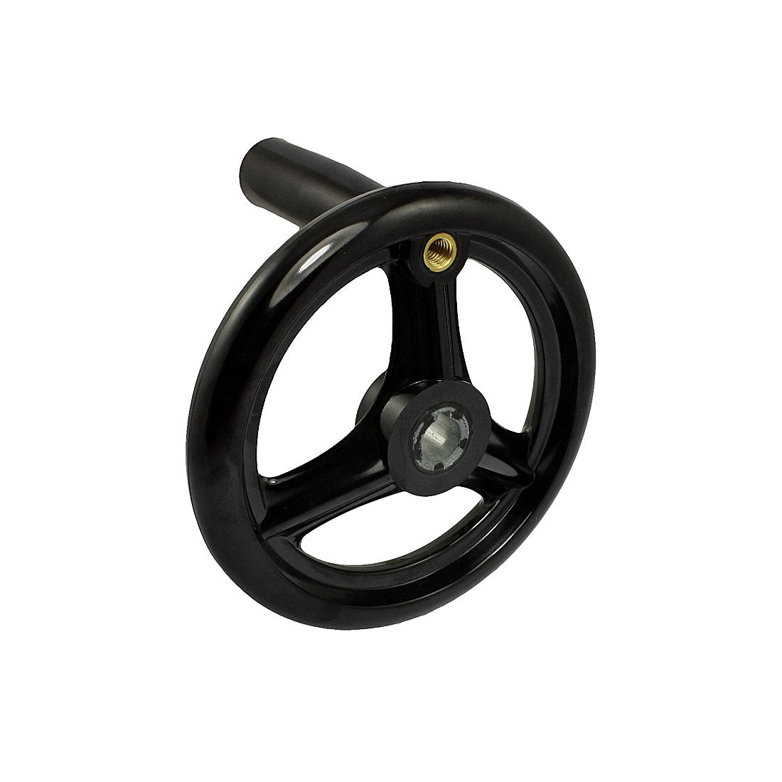 uxcell Uxcell 12mm x 125mm Spoked Hand Wheel Black for Milling Machines