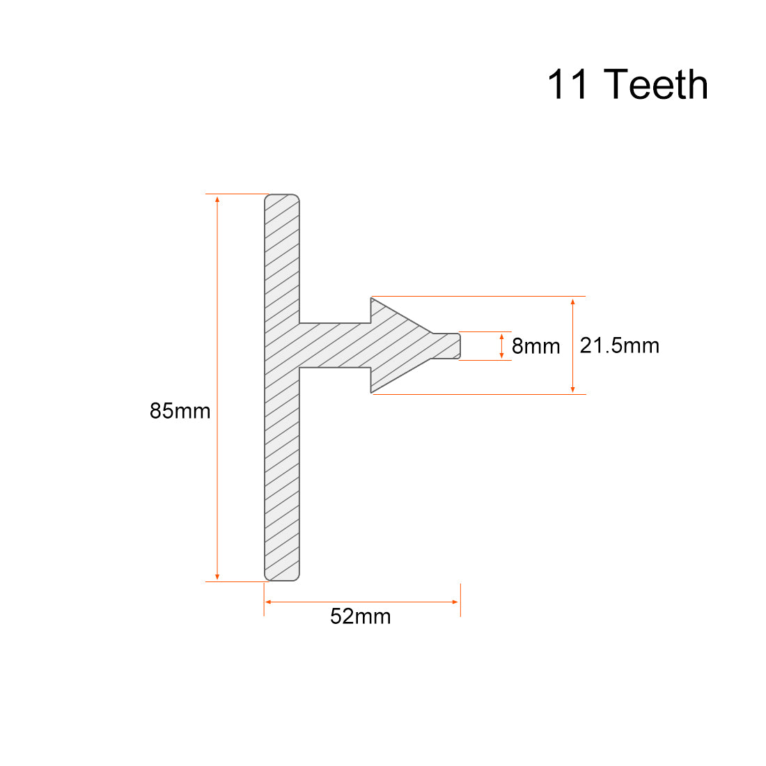 uxcell Uxcell Drill Chuck Key 8mm Pilot 21.5mm Gear for Impact Driver Drills Tools Wrench