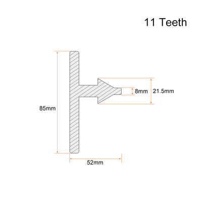 Harfington Uxcell Drill Chuck Key 8mm Pilot 21.5mm Gear for Impact Driver Drills Tools Wrench