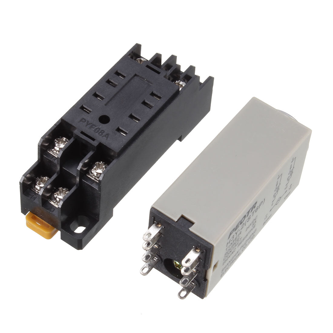 uxcell Uxcell 1 Set DC 24V H3Y-2 0-60S DPDT 8 Pins Leistung auf Zeit Verzögerung Relais mit Sockel