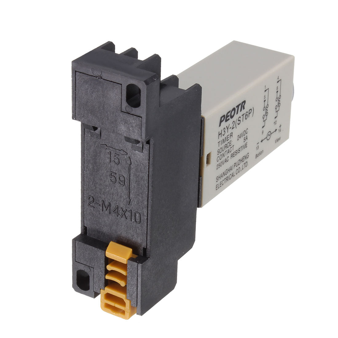 uxcell Uxcell 1 Set DC 24V H3Y-2 0-60S DPDT 8 Pins Leistung auf Zeit Verzögerung Relais mit Sockel