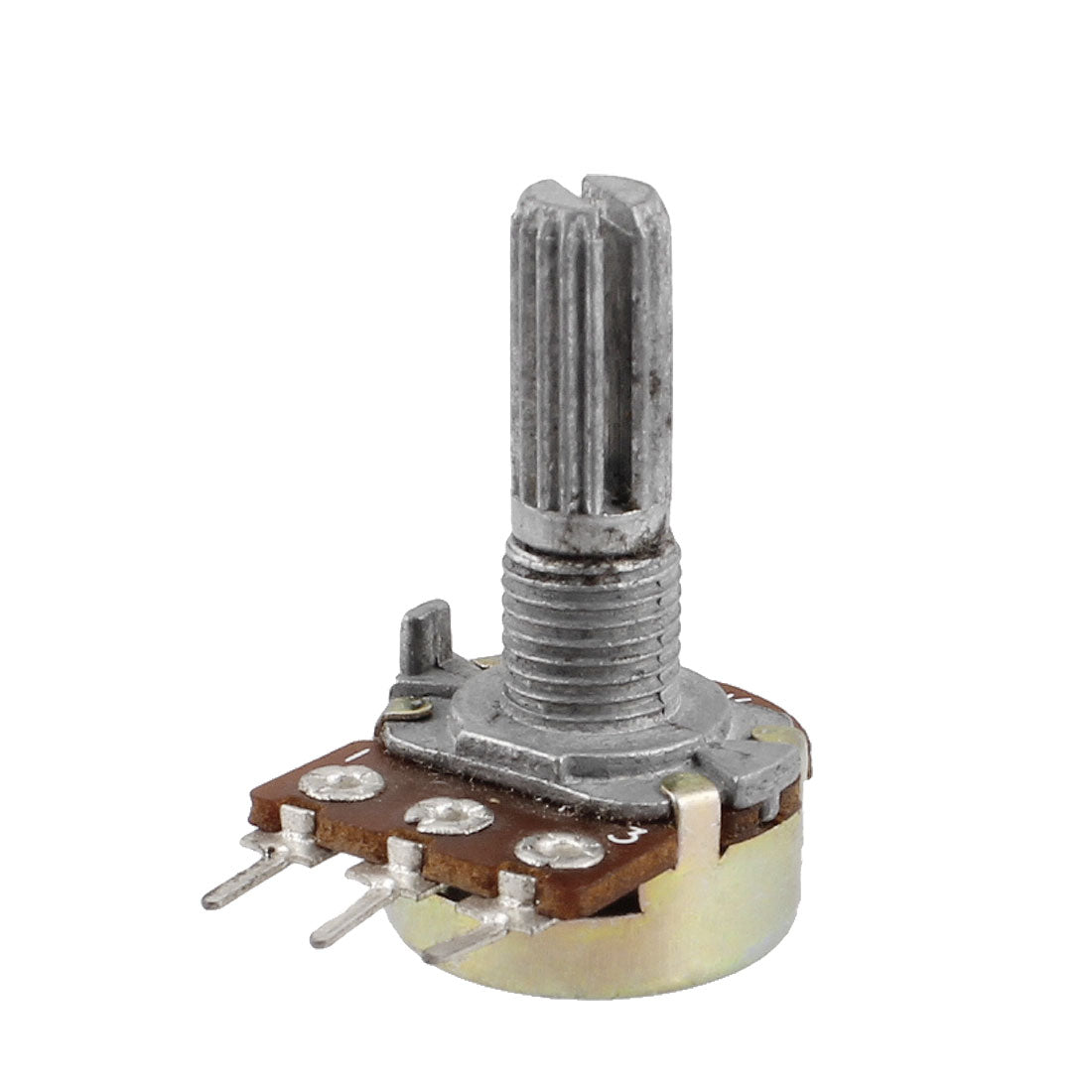 uxcell Uxcell 50K Ohm B50K 3 Terminals Single Linear Taper Rotary Potentiometer for Desk Lamp