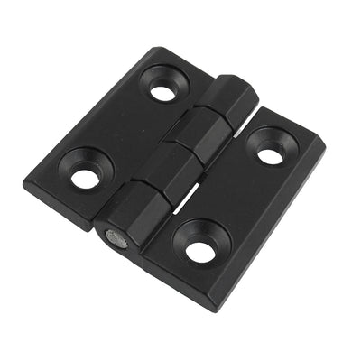 Harfington Uxcell 50mm x 50mm 2 Leaves Reinforced Aluminum Door Bearing Hinge Black