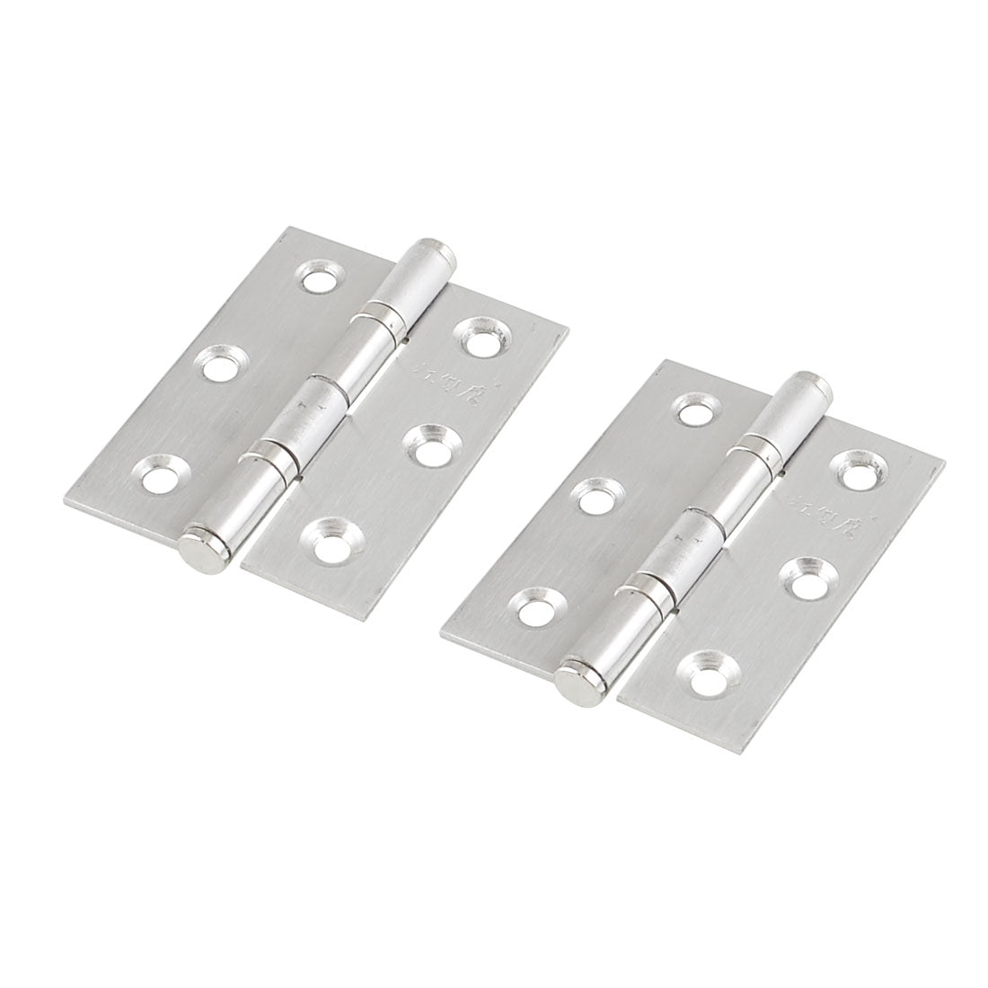 uxcell Uxcell 2 Pcs Home Furniture Hardware Door Hinge Satin Nickel 2" Length Silver Tone