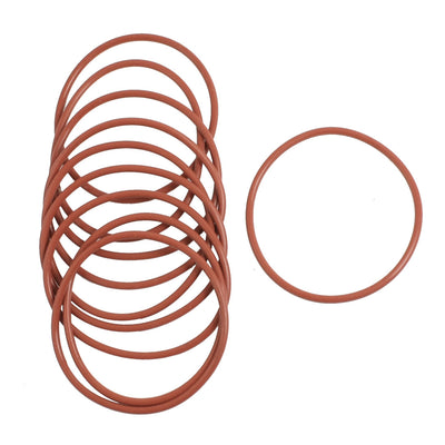 Harfington Uxcell 10 Pcs Flexible Rubber O Ring Seal Washer Replacement Red 58mm x 2.5mm