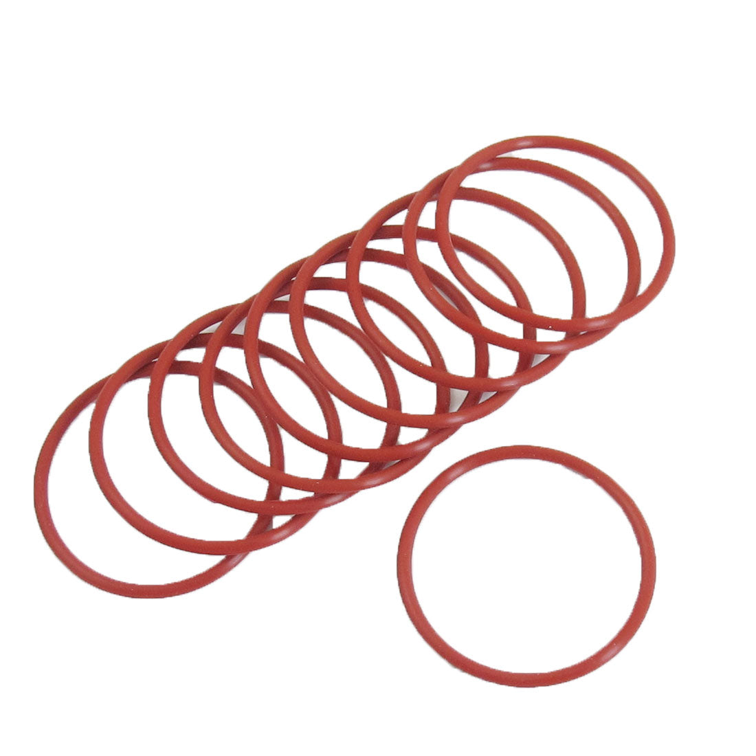 uxcell Uxcell 10 Pcs 45mm x 2.5mm Rubber O-ring Oil Seal Sealing Ring Gaskets Red