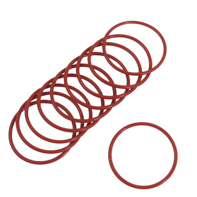 Harfington Uxcell 10 Pieces 48mm x 2.5mm Rubber O-ring Oil Seal Sealing Ring Gaskets Red