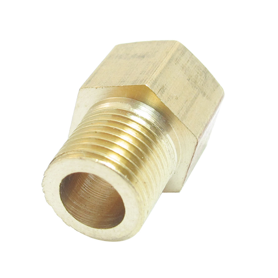 uxcell Uxcell 1/8 PT x 1/8 PT Thread Brass Straight Hex Nipples Pipe Reducer Connector