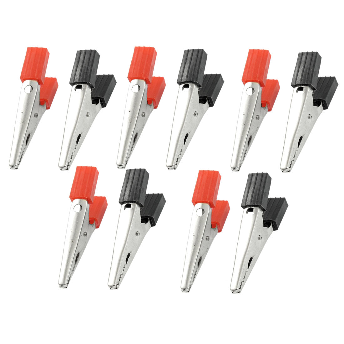 uxcell Uxcell 10 Pcs Insulated Alligator Clips Test Clamp Crocodile Clamps Black Red 1.8"