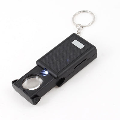 Harfington Uxcell White LED Light Pull Type Loupe Magnifier w Keyring