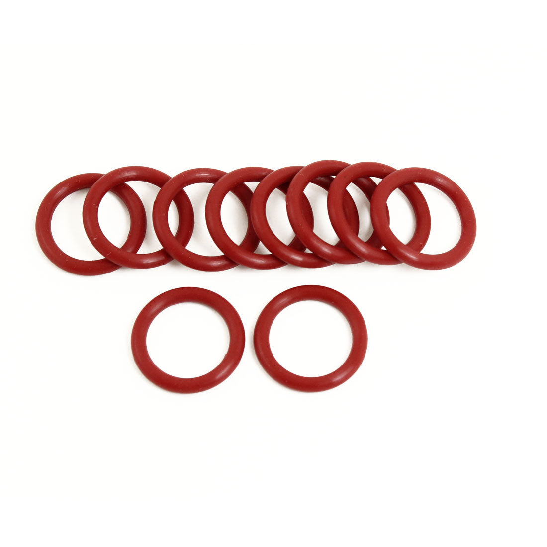 uxcell Uxcell 10 x Industrial Flexible Red Rubber O Ring Seal Gasket 22mm x 3mm x 16mm