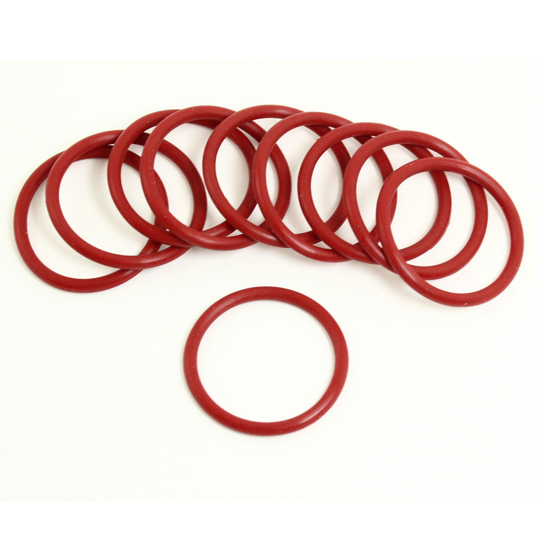 uxcell Uxcell 10 Pcs 35mm Outside Dia 3mm Thick Filter Rubber O Ring Seal Washers Red