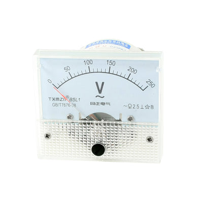 Harfington Uxcell AC 0-250V Fine Tuning Dial Panel Rectangle Analog Voltage Meter Voltmeter