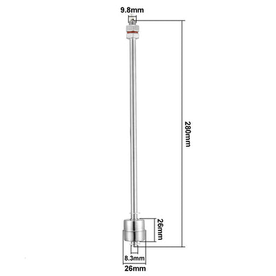 Harfington Uxcell 28cm Water Level Sensor Stainless Steel Float Switch Pool Tank