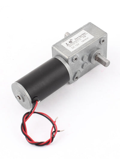 Harfington Uxcell GW31ZY DC 12V 14RPM 8mmx15mm Double Shaft Worm Geared Motor