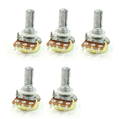 Harfington Uxcell B50K 50K Ohm Adjustment Single Linear Rotary Taper Potentiometer 5 Pcs